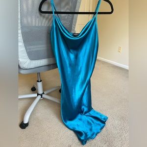 Bebe Satin Midi Dress